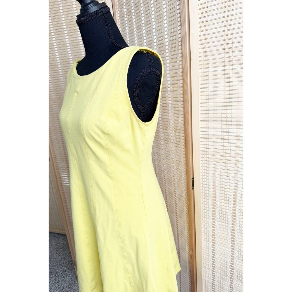 Ann Taylor Yellow Sleeveless Seamed Fit & Flare Dress Size 8 - Picture 2 of 5